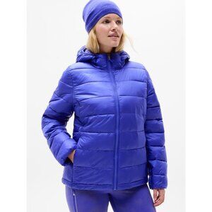 New Athleta L Aire Puffer Jacket Borealis Purple Large Regular
